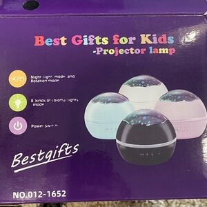 Star Projector Lamp for Kids - Black, Blue, Pink